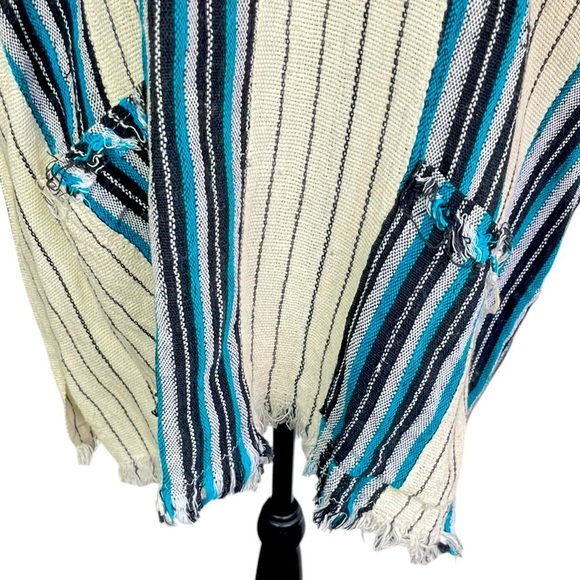 Vintage Embroidered Kaftan Muumuu Boho Hippie Poncho Dress | Cover up Free Sz - Picture 5 of 10